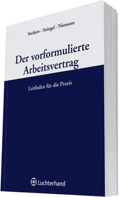 Produktbild von Suckow, J: Der vorformulierte Arbeitsvertrag