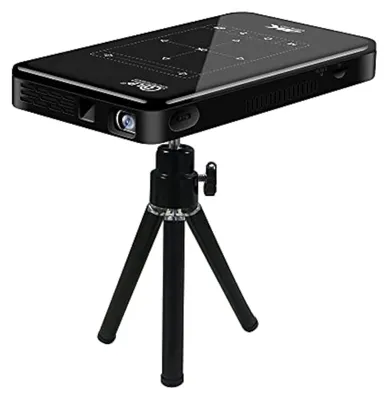 Produktbild von DLP Projektor, 3D 4K HD 1080P tragbarer intelligenter WiFi DLP Beamer Projektor mit Stativ Heimkino Media-Player unterstützt Android-System/HDMI/USB