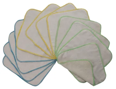 Immagine prodotto di Set di 12 salviette lavabili in cotone per bambini