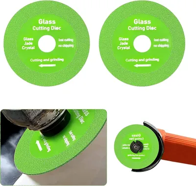 Obrázek produktu pro Kotouč na řezání skla, 2dílný kotouč na řezání skla pro Tronçonner Le Verre Meule à Lame de Scie Mince úhlový brusný kotouč, na karamely, mramor a sklo