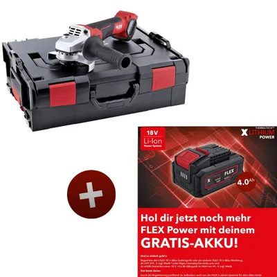 Immagine prodotto di Smerigliatrice angolare a batteria Flex con freno LB 125 18.0-EC 18V 125mm solo valigetta 499315