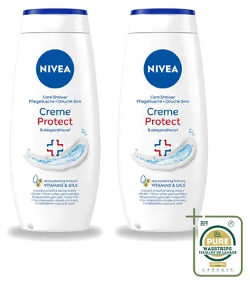 Zdjęcie produktu dla 2 opakowania żelu pod prysznic Nivea Protect o pojemności 250 ml - zestaw ekonomiczny, 2 sztuki