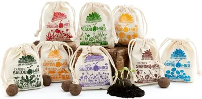 Produktbild von Die Stadtgärtner – Seedbombs Komplettpaket I Komplett-Set aus 8 verschiedenen Sorten Samenbomben I 100% ökologisch & mindestens 2 Jahre haltbar I Sichere dir das Vorteils-Set