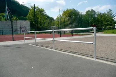 Produktbild von Standpfosten für Verkehrsschutzgitter, zum Aufdübeln, ohne Lackierung mit Kugelkopf