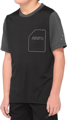 Produktbild von 100% Ridecamp Jugend Kurzarm Fahrrad Jersey Farbe: Schwarz/Grau, Grösse: M