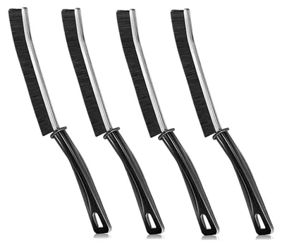 Produktbild von Hartborsten Reinigungsbürste 4 Stück, Fugenbürste, Spaltbürste für Bad & Küche, Schwarz