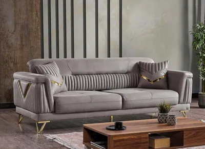 Produktbild von Sofa Couch Polster 3 Sitzer Textil Sofas Couchen Wohnzimmer Luxus Sofa 3er Neu