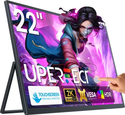 Obrázek produktu pro 22" přenosný monitor, rozlišení 2560 x 1440, pozorovací úhel 178°, dotykový displej, zástrčka EU