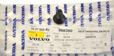 Obrázek produktu pro VOLVO S60 V70 XC70 S80 Originální šroub zámku dveří 986390
