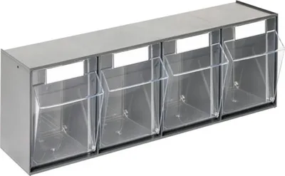 Produktbild von INDUSTRIAL Kleinteilemagazin 4-fach 60 x 20,7 x 13,7 cm anthrazit
