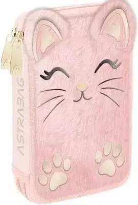 Zdjęcie produktu dla Piórnik Potrójny Z Wyp Astrabag Fluffy Kitty Astra