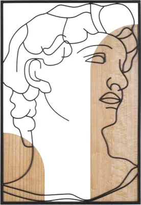 Imagen del producto de Cuadro decorativo para pared, lienzo, estilo tribal, 80x100 cm, color marrón, marca Mauro Ferretti