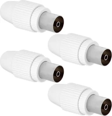 Produktbild von 4X Koaxialbuchse TV Antennenbuchse Adapter Kupplung Buchse Verbinder Antennenkabel Schraubbar