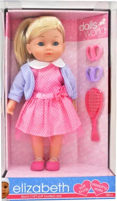 Produktbild von Elizabeth Puppe, 36 cm, realistische Gesichtszüge, weicher Körper