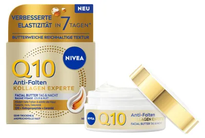 Produktbild von NIVEA Q10 Facial Butter Anti-Wrinkle Collagen Expert Day & Night 50 ml