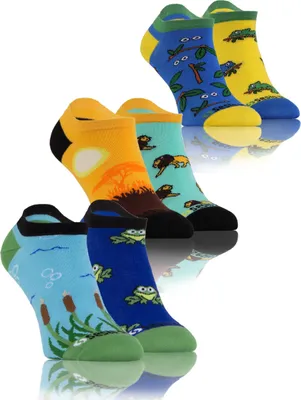Produktbild von Sesto Senso Happy Socken Uni – Bunte Baumwoll-Sneakersocken als Geschenk, Größe 43-46, 3er-Pack