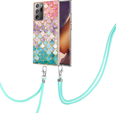 Immagine prodotto di Custodia con cinturino per Samsung Galaxy Note 20 Ultra, custodia in TPU a fantasia con cinturino regolabile Colorato