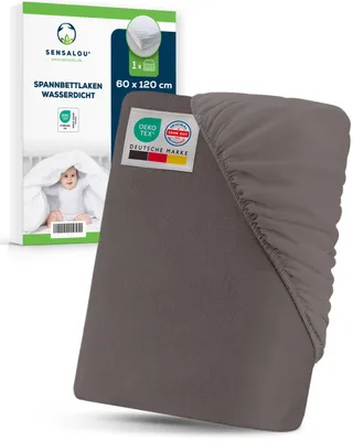 Produktbild von Sensalou Spannbettlaken 60 x 120 cm - Grau (1er Pack)