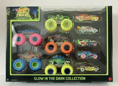 Immagine prodotto di Hot Wheels Monster Trucks multipack con effetto fosforescente