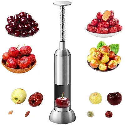 Produktbild von tragbar Entkerner,Schwerer Kirschenentkerner aus Edelstahl ,Pressmechanismus, mit Verriegelung, ideal für Kirschen & Marmelade(3.5cm)