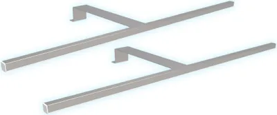 Produktbild von kalb | LED Schrankbeleuchtung Schwebetür Aufbauleuchte silbergrau 600mm 2er Set neutralweiß