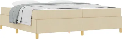 Obrázok produktu pre Rám postele vidaXL, krémová farba, 200 x 200 cm, látka