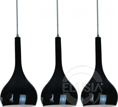Produktbild von Soul 3 Pendelleuchte Schwarz, 3-flammig, E27, höhenverstellbar, L 70 cm, Ø 17 cm