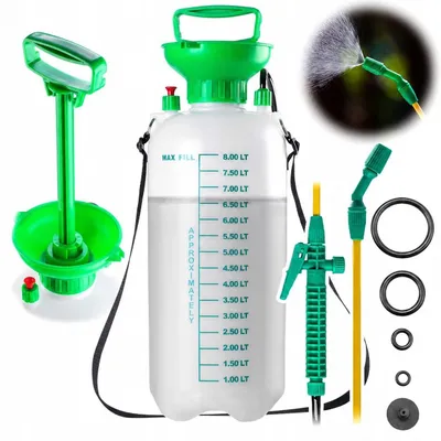 Produktbild von KADAX Drucksprüher 8 Liter, Drucksprühgerät, Gartenspritze, Pflanzensprüher für Garten & Gewächshaus, Pumpsprühflasche, Pumpsprüher, Sprühflasche