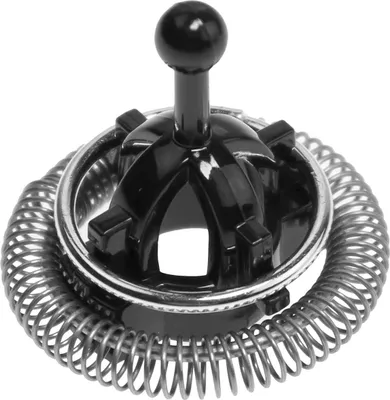 A close-up studio shot of a milk frother whisk attachment.