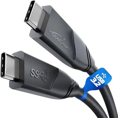 Produktbild von USB C Kabel 2m, KabelDirekt, USB 3.2 Gen 2, 4K@60Hz, Datenkabel, Ladekabel,