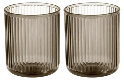 Produktbild von Zahnputzbecher Set, 2 Stück Unzerbrechliche Zahnbürstenbecher – spülmaschinenfest, hitzebeständig und kältefest, in Grau