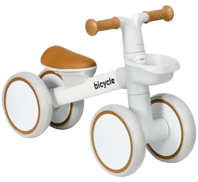 Produktbild von Laufrad, verstellbarer Sitz, Flüsterräder, für 1-3 Jahre, bis 20 kg, Braun/Weiß