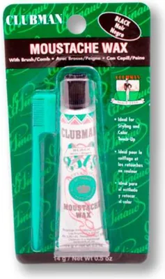 Image de Clubman Pinaud Moustache Wax Hang Pack - Black 14 g