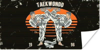 Produktbild von MuchoWow® Poster Jahrgang - Sport - Taekwondo 160x80 cm - Foto Poster