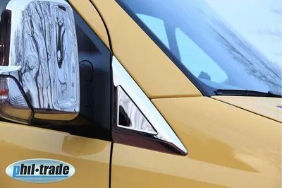 Zdjęcie produktu dla Do Mercedes Sprinter W906 VW Crafter Chromowane trójkąty lusterek STAL NIERDZEWNA