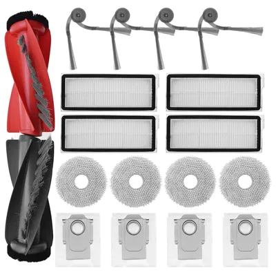 Produktbild von VERCO Ersatzteile für Roborock Qrevo Curv S5V Curv S5X Edge Edge S5A Zubehör Ersatz Bürsten Set HEPA Filter Staub Beutel Wisch Mopp Seitenbürste