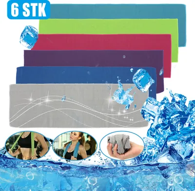 Produktbild von 6X Kühlendes Sporthandtuch Fitness Abkühlung Handtuch Kühlhandtuch Kühltuch Cooling Towel Sport Fitness Sporthandtücher