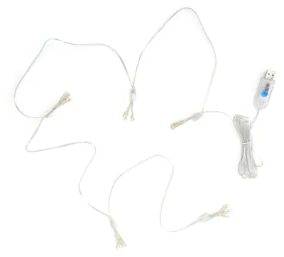 Produktbild von LED-Lichterkette, flexible Kupferdraht-Lichterkette, USB-betriebene Beleuchtung, Fernbedienung, 8 Modi, 6 Helligkeitsstufen, Timer-Funktion für Feste