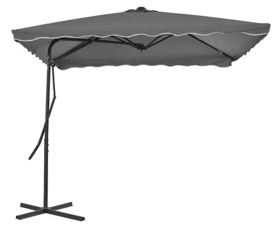 Obrázek produktu pro vidaXL Slunečník s ocelovou tyčí 250x250 cm antracitový