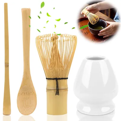 Produktbild von Japanisches Matcha-Set mit Schneebesen und Löffel