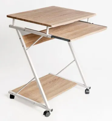 Obrázek produktu pro Psací stůl na kolečkách KENAN - dub sonoma / bílý