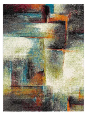 Produktbild von TT Home Wohnzimmer Teppich Kurzflor Wohnzimmerteppich Abstraktes Design Geometrisches Design Used Look Modern Größe 160x230 cm