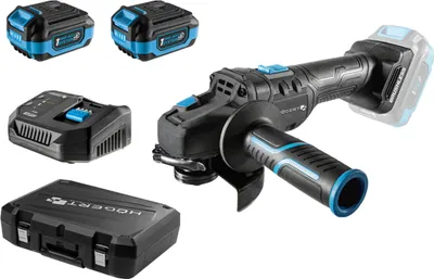 Produktbild von HÖGERT TECHNIK Akku-Winkelschleifer SET 18V, 125mm, Bürstenloser Motor, 8000 RPM, Mit 4,0 Ah Akku und Schnellladegerät, Schutz vor Überhitzung und Kurzschluss, Ideal für Werkstätten