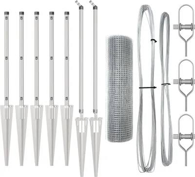 Produktbild von Möbel Geschweißter Drahtzaun mit 7 Spike-Posts 0.6x10 m verzinkter Stahl - Metallzäune 3351920