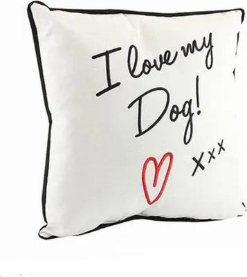 Produktbild von Zierkissen "I Love my Dog" mit Füllung