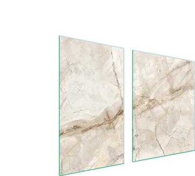 Produktbild von Herdabdeckplatten 2 teilig 100x52 Glaskeramikkochfeld Abdeckung Glas Schneidebrett Marmor Beige