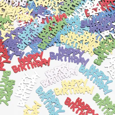 Produktbild von amscan Konfetti Happy Birthday metallic 14 g