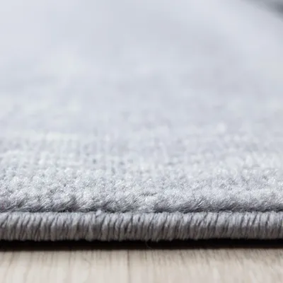 Produktbild von Kurzflor Teppich Pago Läufer, Farbe: Schwarz, Größe:80x300 cm