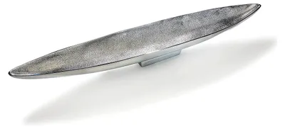 Produktbild von Dekoschale in Schiffchenform aus Metall - Silber - 80 cm