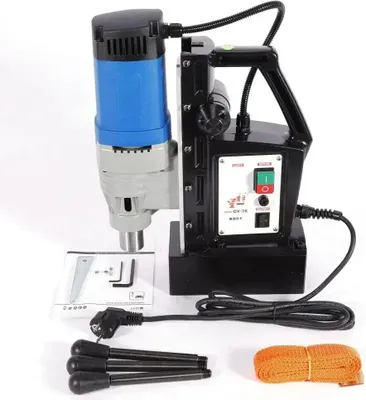 Image de Perceuse à noyau magnétique - 1680 W. Perceuse à noyau magnétique - Force d'adhérence : 13 800 N. Plage de perçage : 3–28 mm. Pour acier